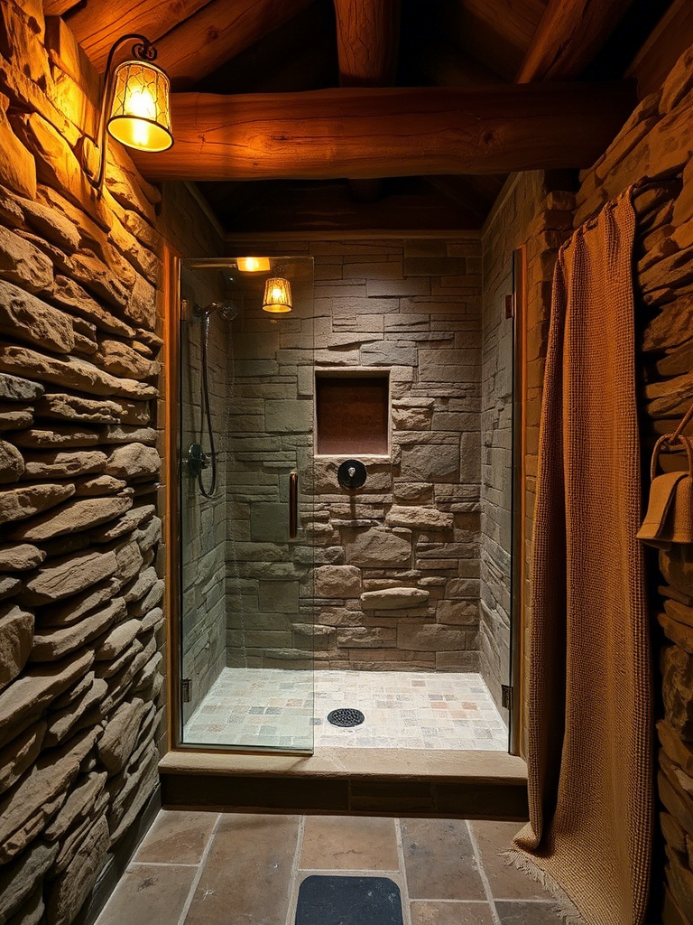 3. Stone Walls Like a Cabin Basement