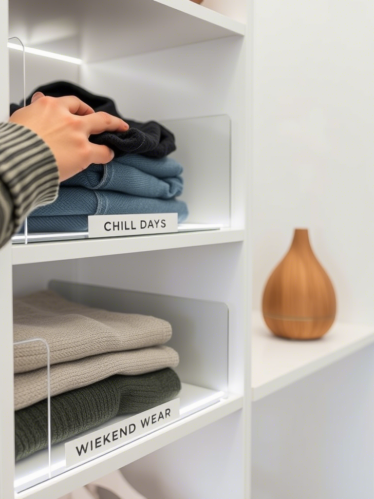 7. Shelf Dividers—Tiny Fences for Your Folded Chaos