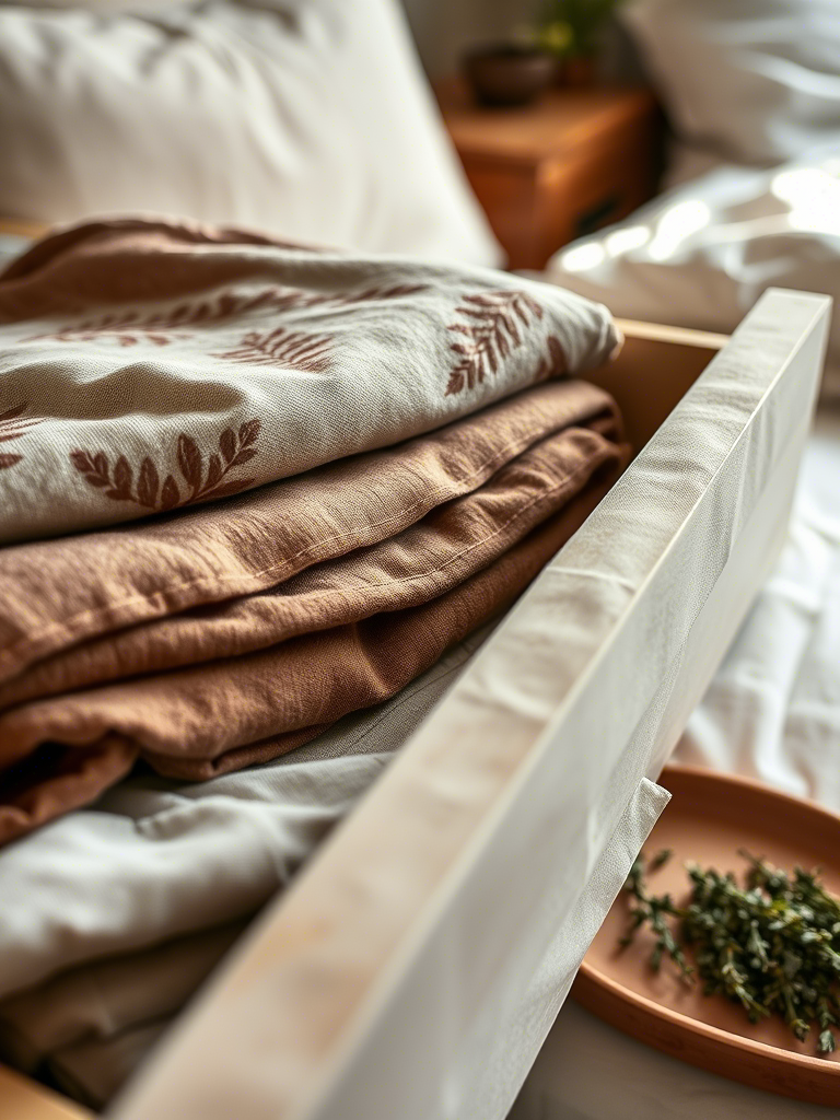 Earthy Green and Neutral Bedroom