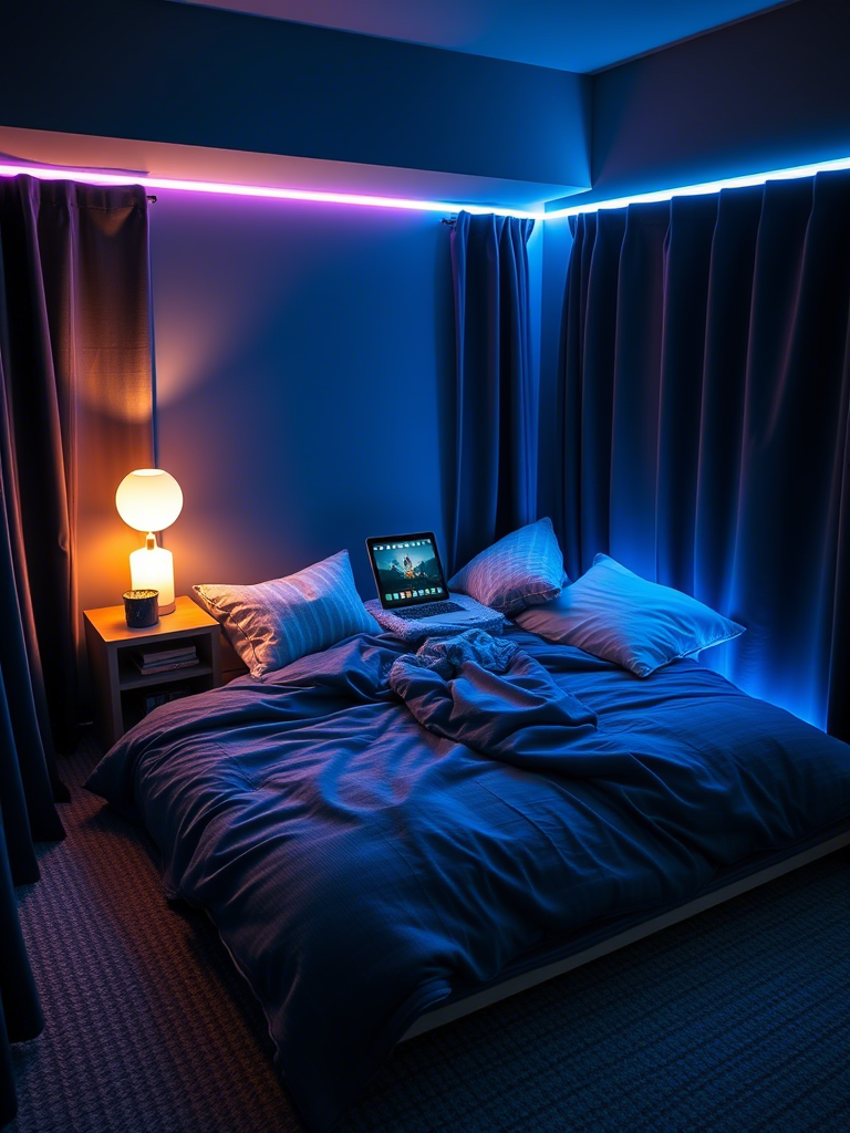 13. Floor Lamp + Floor Mattress = Movie Den Nook