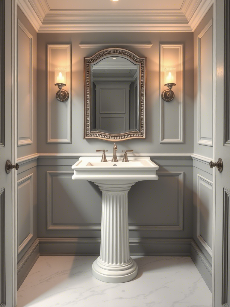 Stylish Powder Room Pedestal Sink Ideas