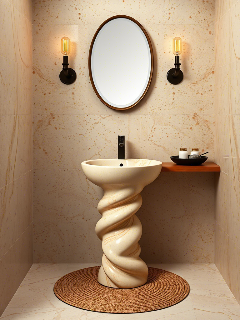 Stylish Powder Room Pedestal Sink Ideas