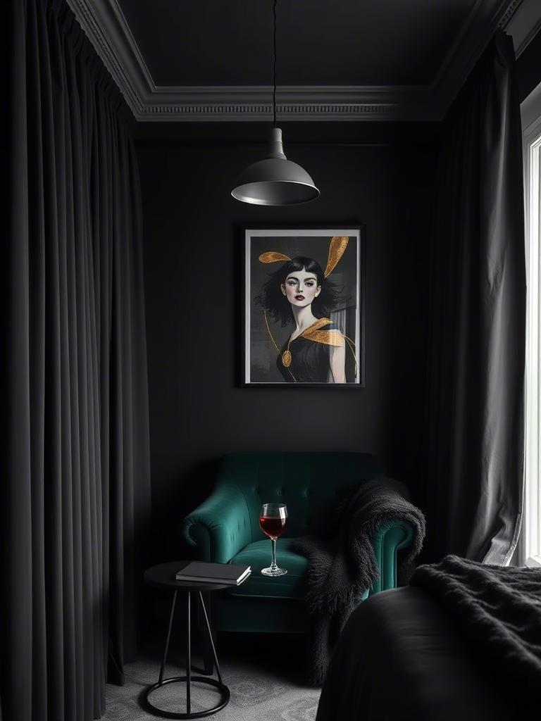 8. Moody Corner with Dark Walls and Zero Regrets