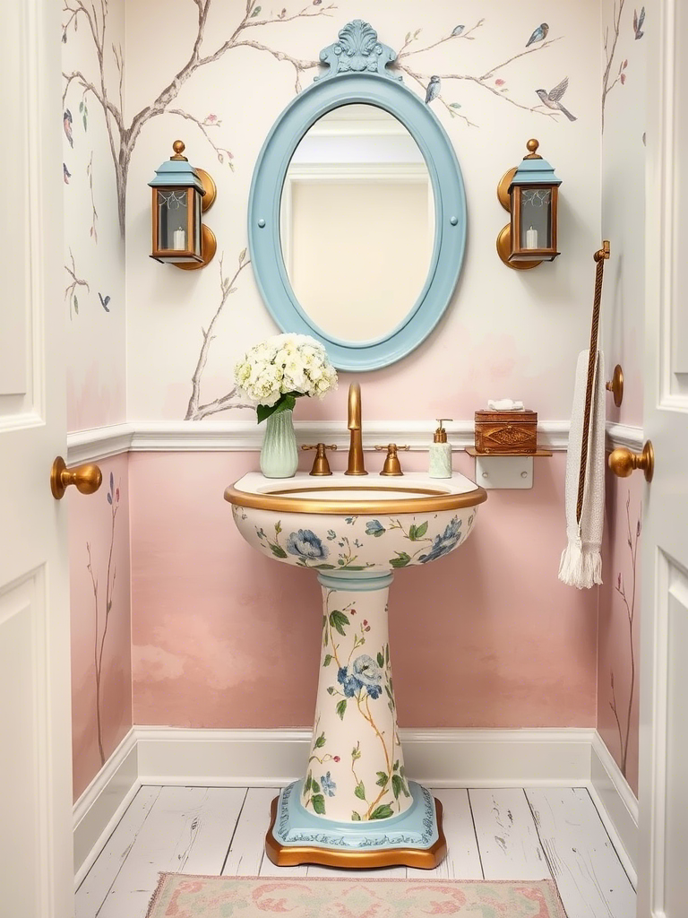 Stylish Powder Room Pedestal Sink Ideas