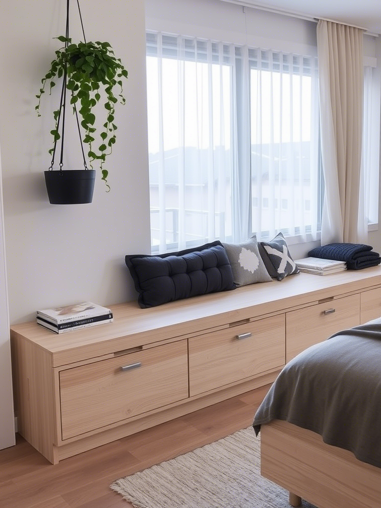 20. The Floating Bench with Under-Bench Storage