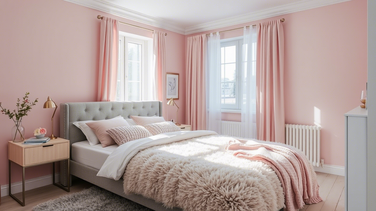 20+ Elegant & Calming: Pink and Grey Bedroom Color Schemes 🌸