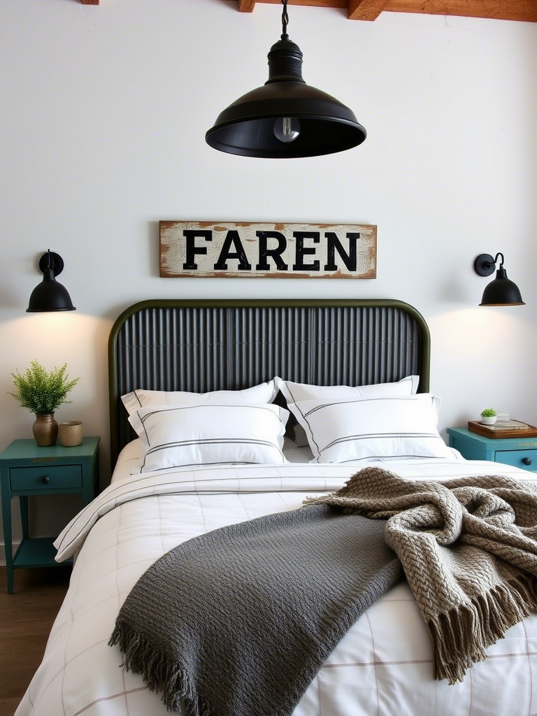 18. Use Distressed Metal Accents