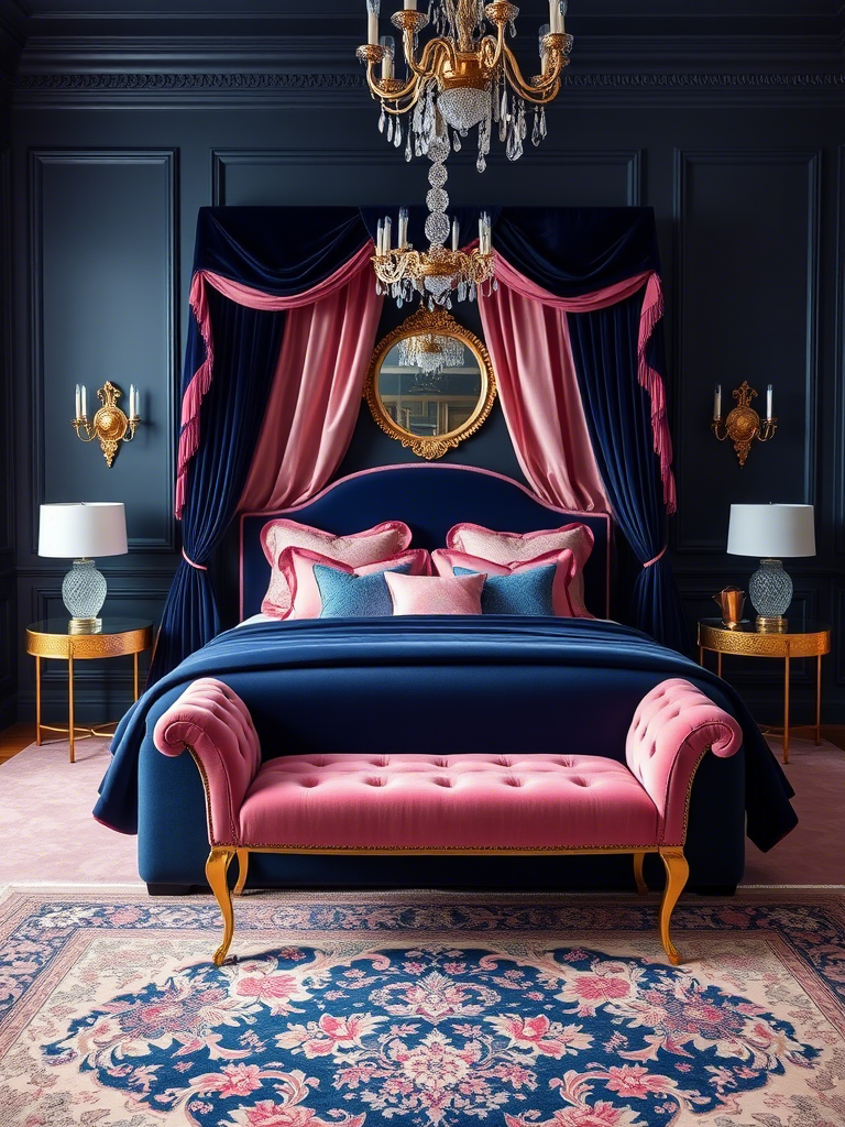 6. Pink and Navy—Unexpected Royalty