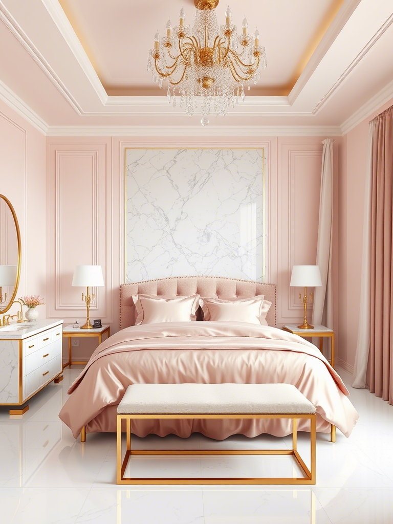 18. Pink & Marble Elegance