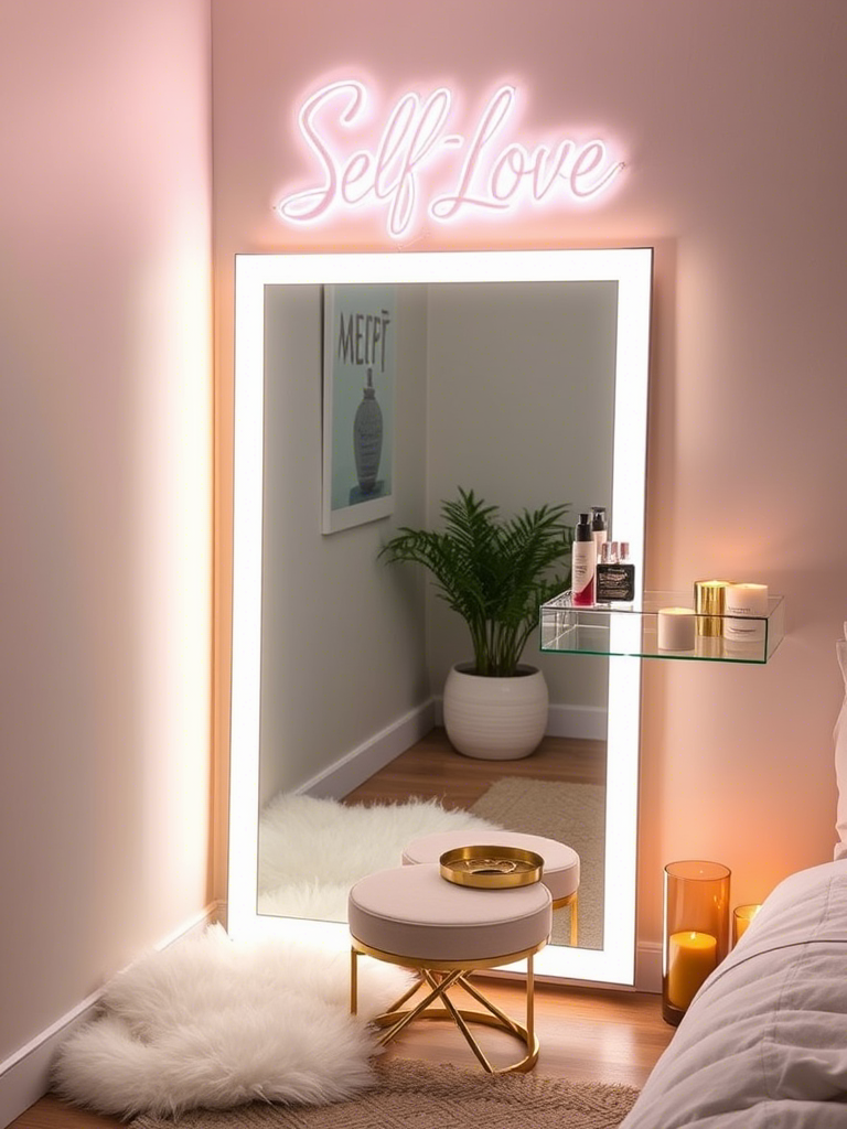 15. The Glow-Up Mirror Nook