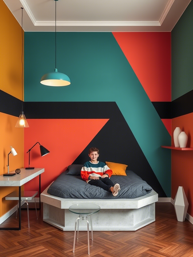 19. Color Block + Geometry Chic