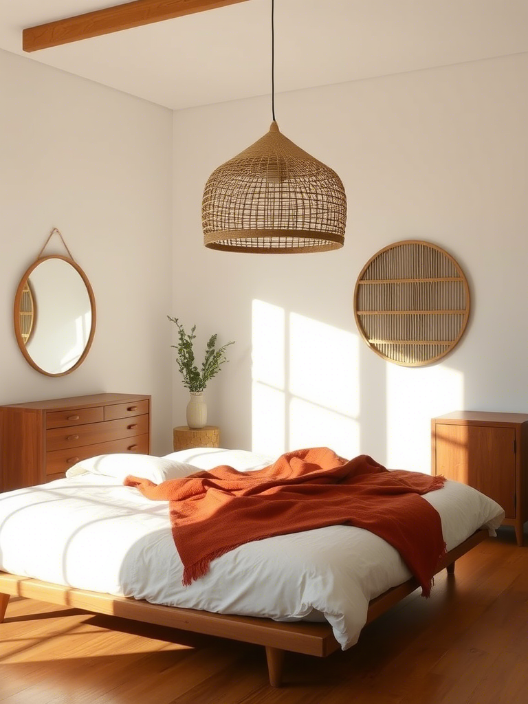 18. Use rattan or bamboo pendant lights