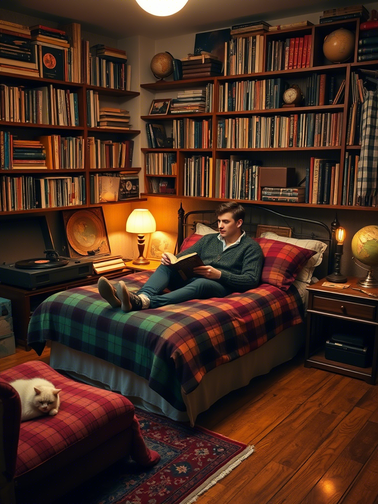 3. The Bookish Bachelor’s Den