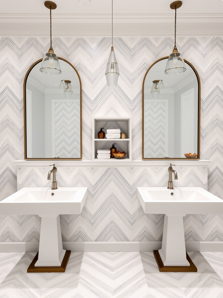 Stylish Powder Room Pedestal Sink Ideas