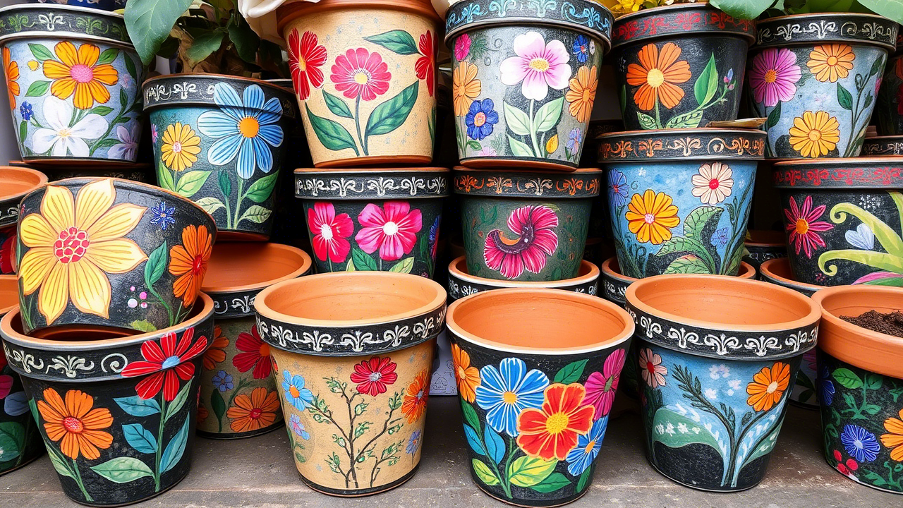 20+ Painted Flower Pot Designs for a Pot-tastic Garden Transformation