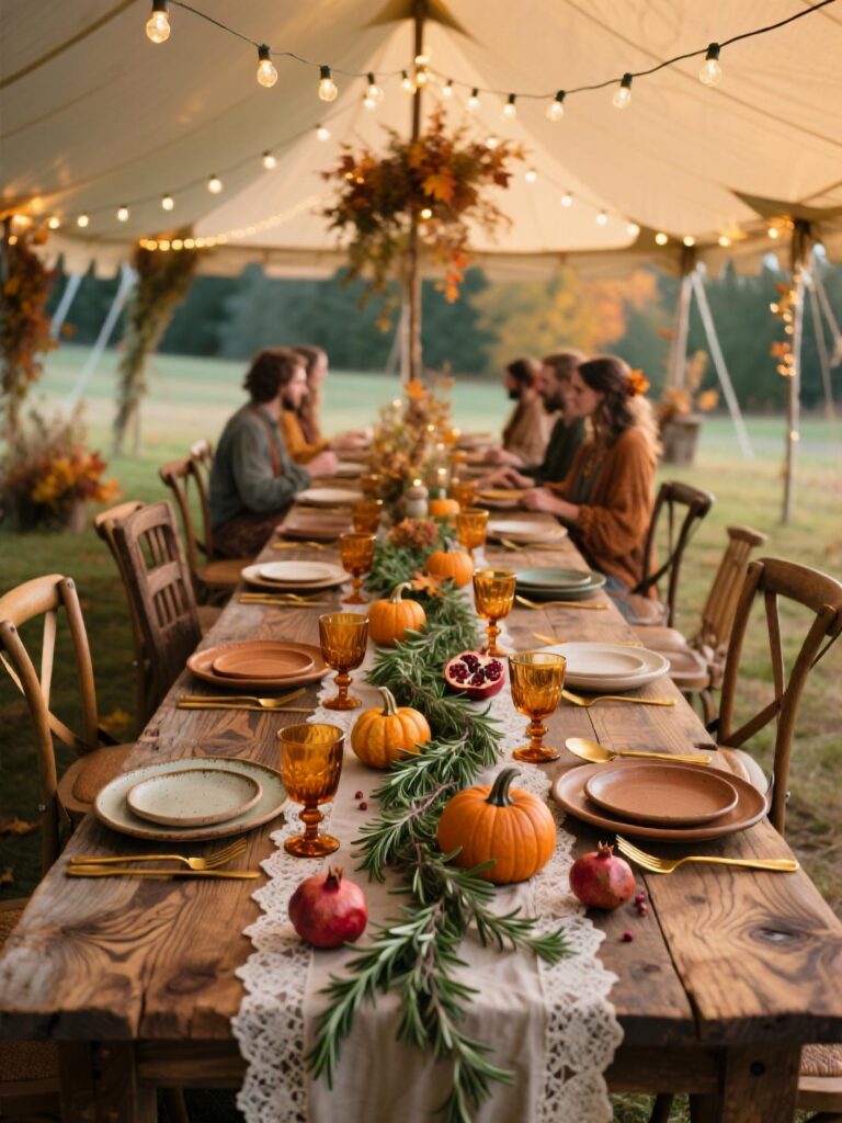 20+ Boho Autumn Wedding Decor Ideas