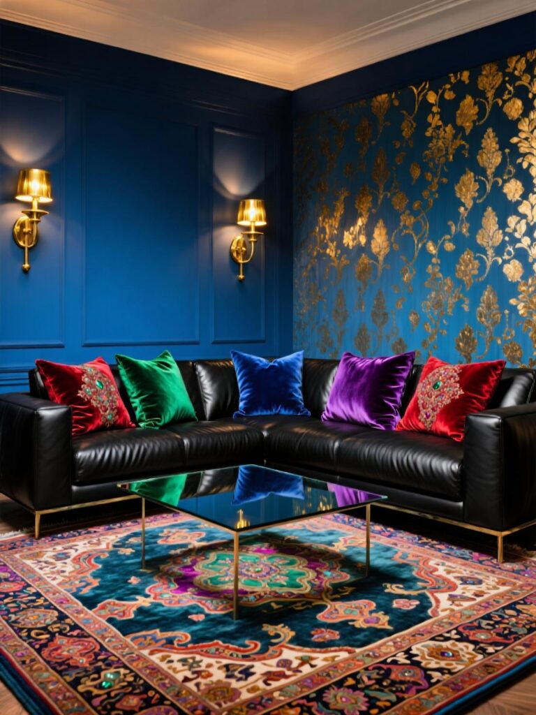 20+ Dramatic Black Sofa Living Room Designs