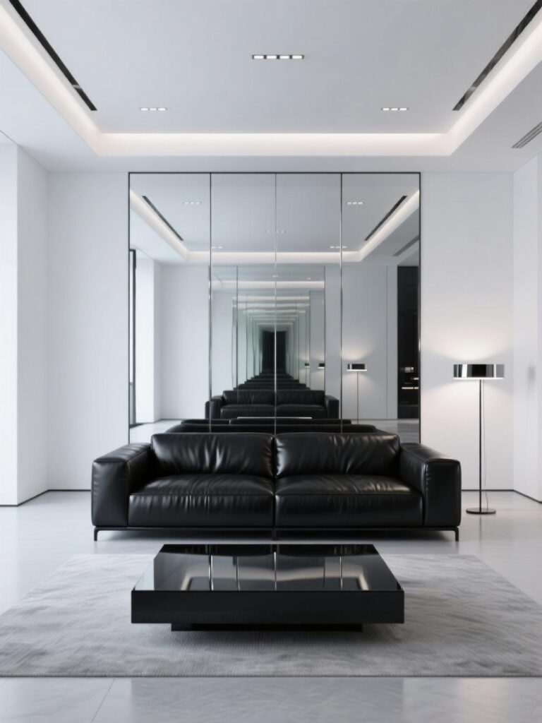 20+ Dramatic Black Sofa Living Room Designs