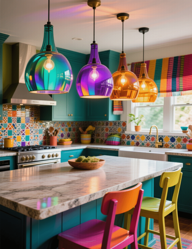 20+ Stunning Pendant Lighting Ideas for Kitchen Islands That Perfectly Repeat Your Color Palette