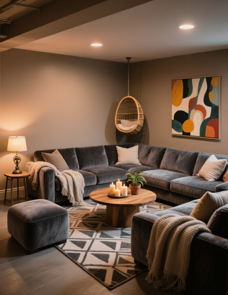 20+ Cozy Basement Ideas for the Perfect Family Space
