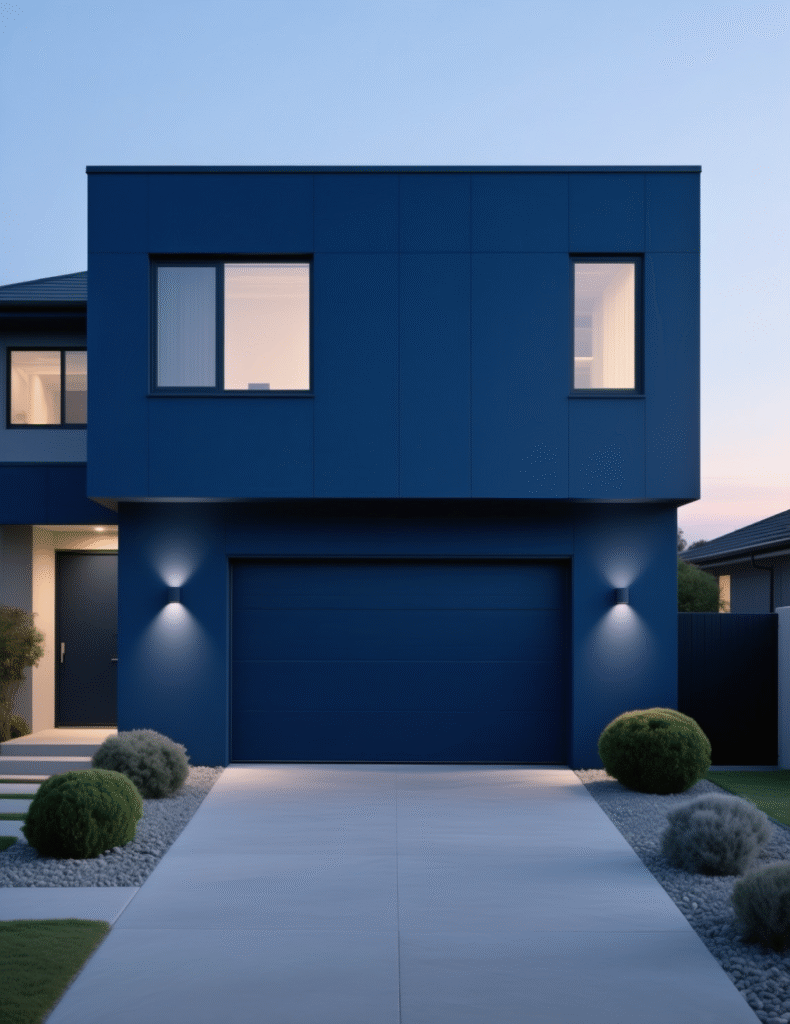 20+ Eye-Catching Dark Blue House Exterior Ideas