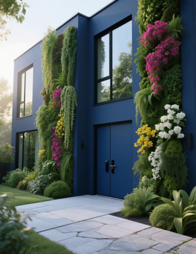 20+ Eye-Catching Dark Blue House Exterior Ideas