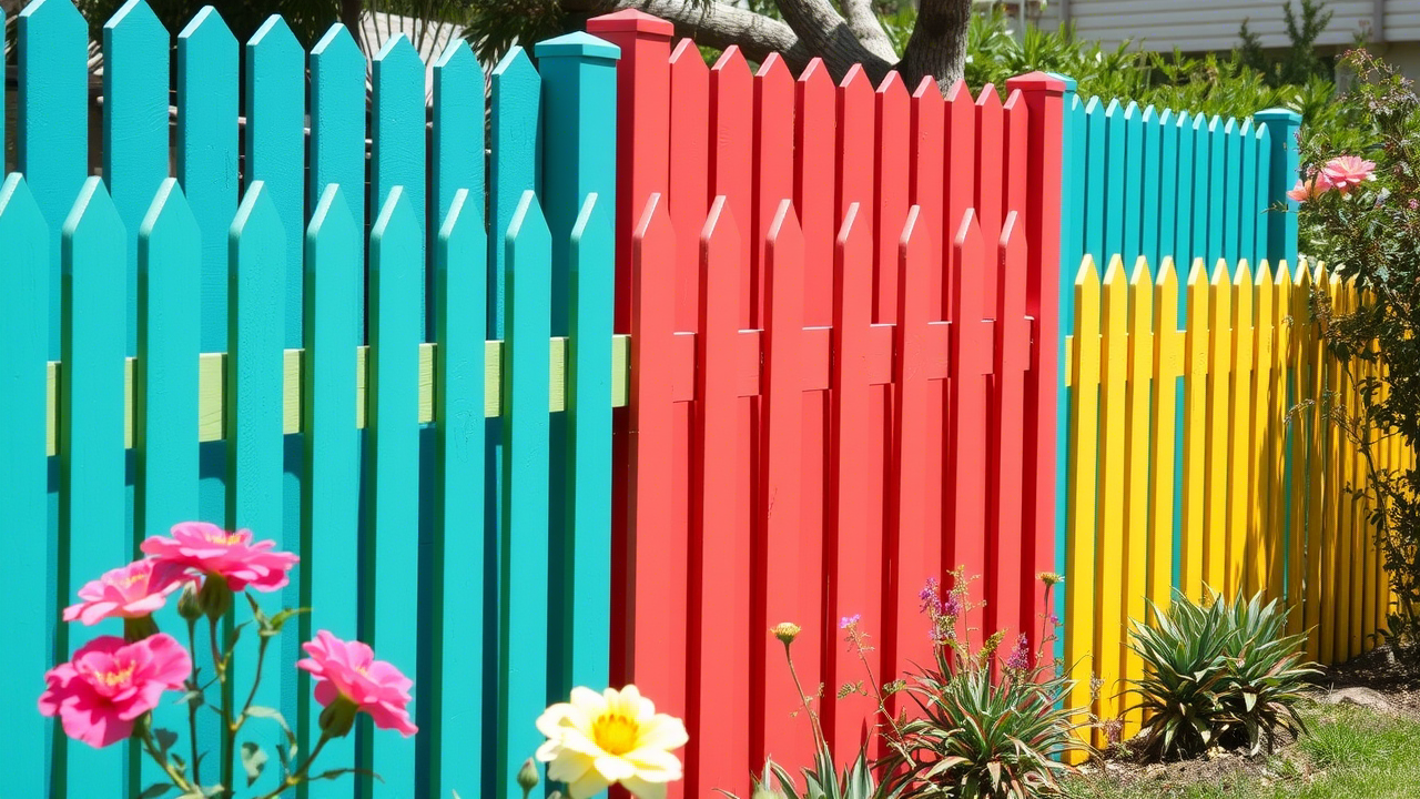 20+ Vibrant Colored Fence Ideas to Transform Your Yard