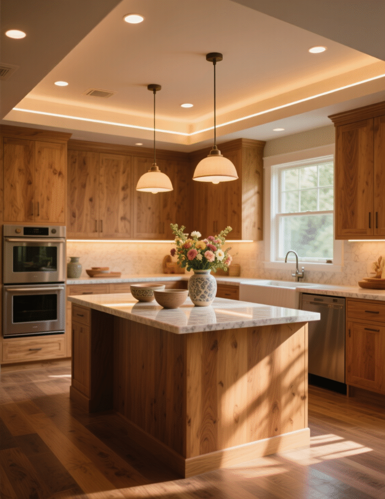 20+ Clever Ideas To Update Honey Oak Kitchen Cabinets With Wall, Floor, Ceiling & Decor Ideas