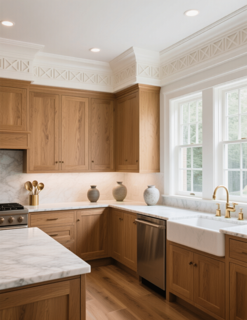 20+ Clever Ideas To Update Honey Oak Kitchen Cabinets With Wall, Floor, Ceiling & Decor Ideas