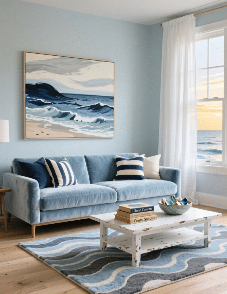 20+ Modern Coastal Living Room That Are Chic & Casual Perfect For A Beachy Living Room