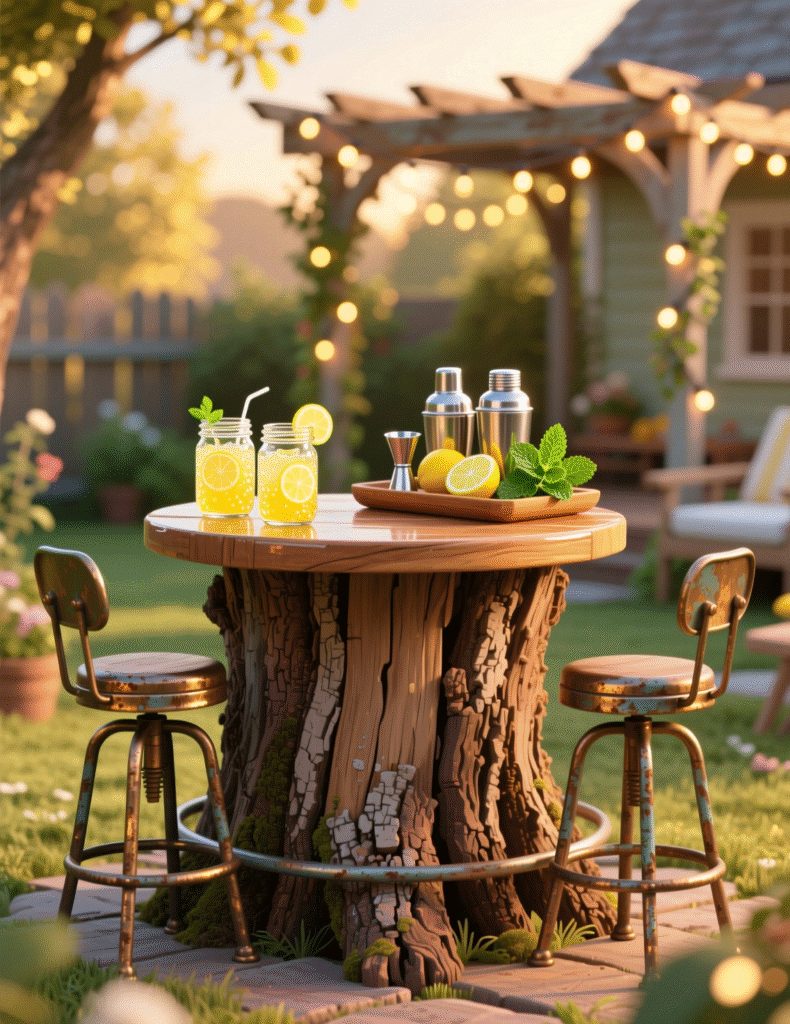 20+ Decorating Tree Stumps in Yard for DIY Furniture and Garden Art That Stands Out