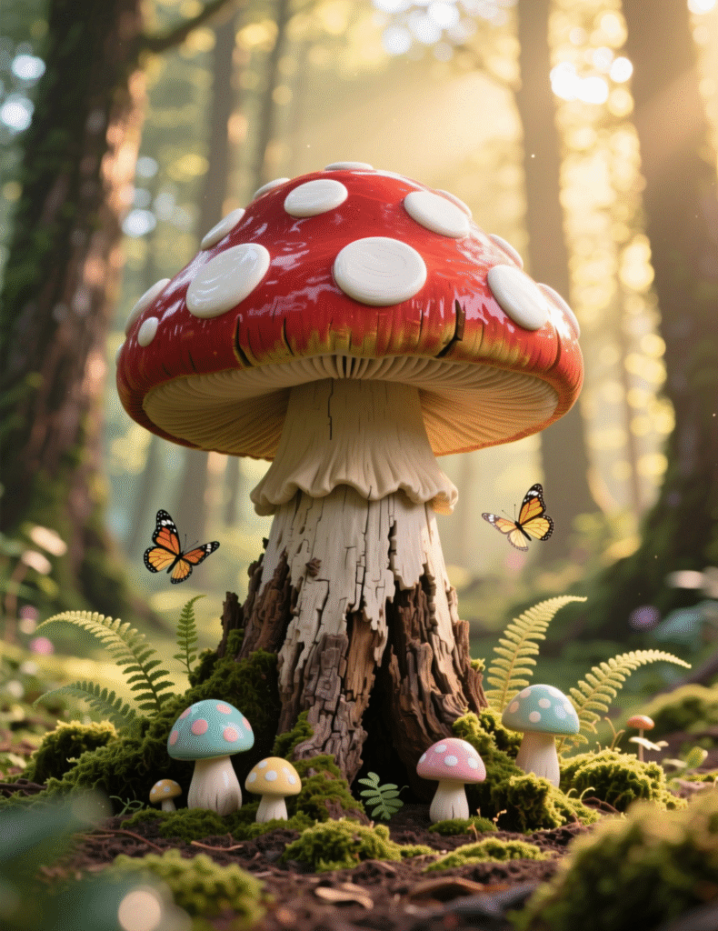 20+ Decorating Tree Stumps in Yard for DIY Furniture and Garden Art That Stands Out