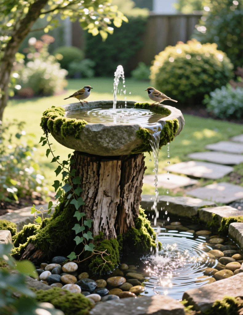 20+ Decorating Tree Stumps in Yard for DIY Furniture and Garden Art That Stands Out