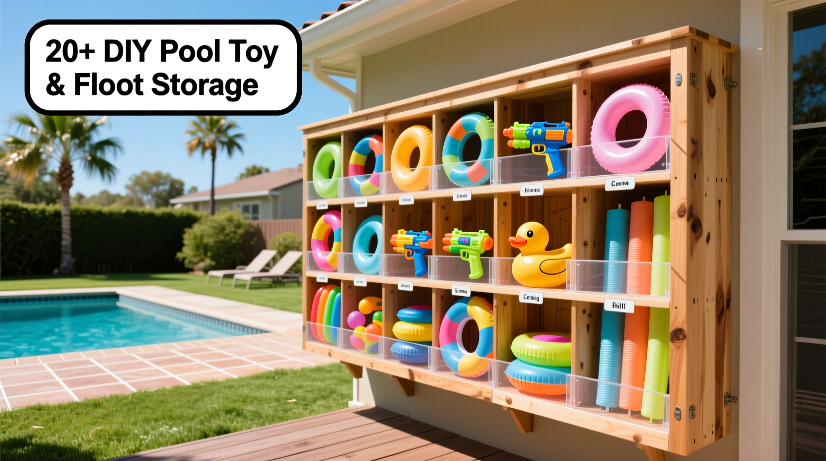 20+ DIY Pool Toy & Float Storage, The Perfect Pool Organization Ideas For DIY Projects