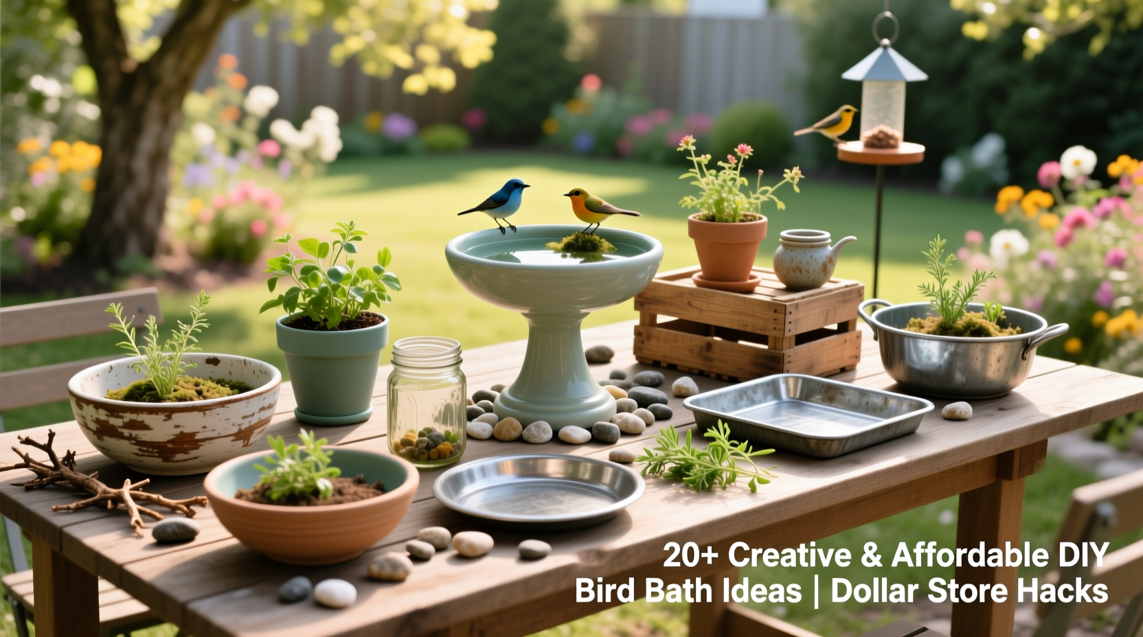 DIY Bird Bath: 20+ Creative and Affordable DIY Bird Bath Dollar Store Ideas
